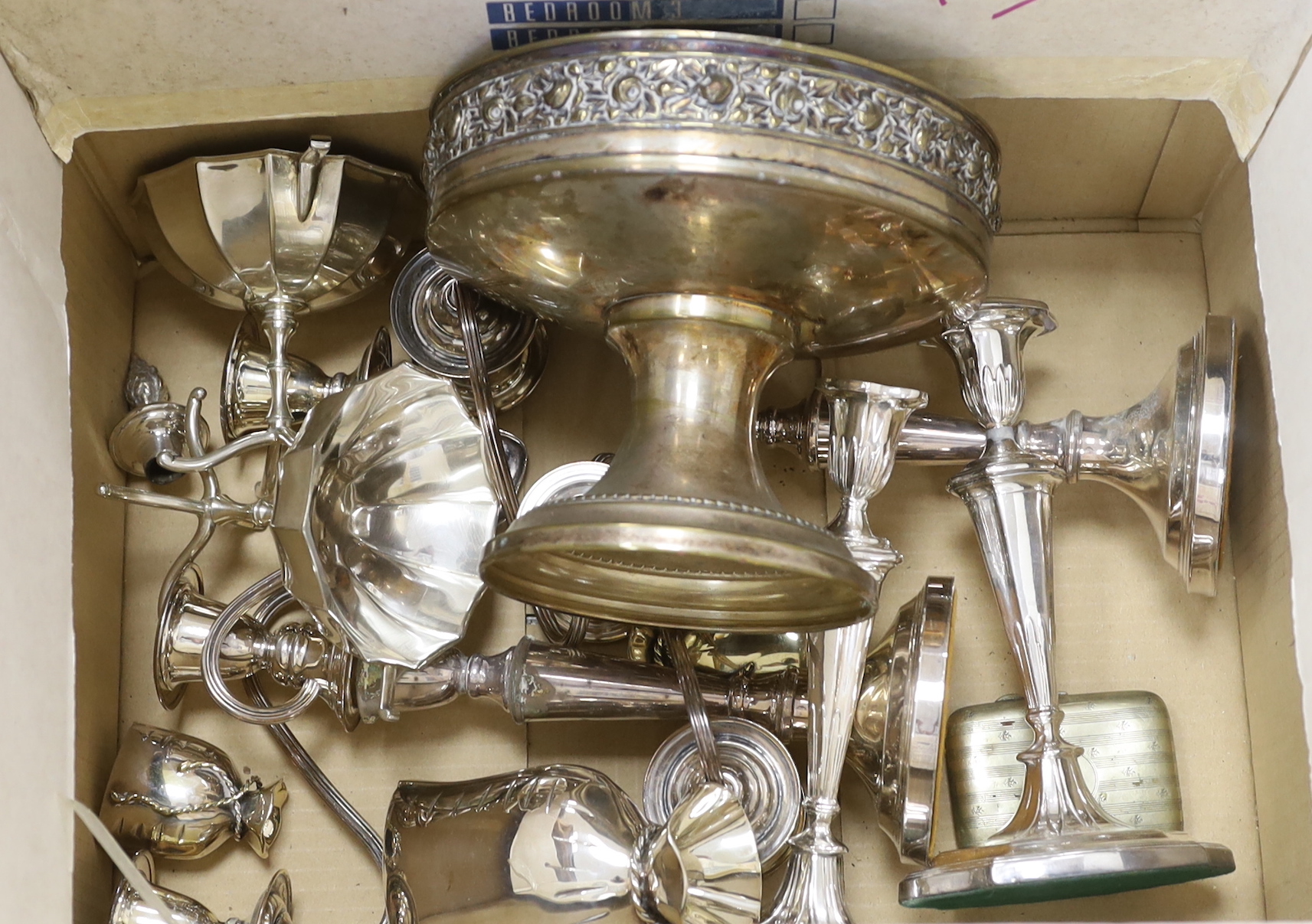 A quantity of silver plate